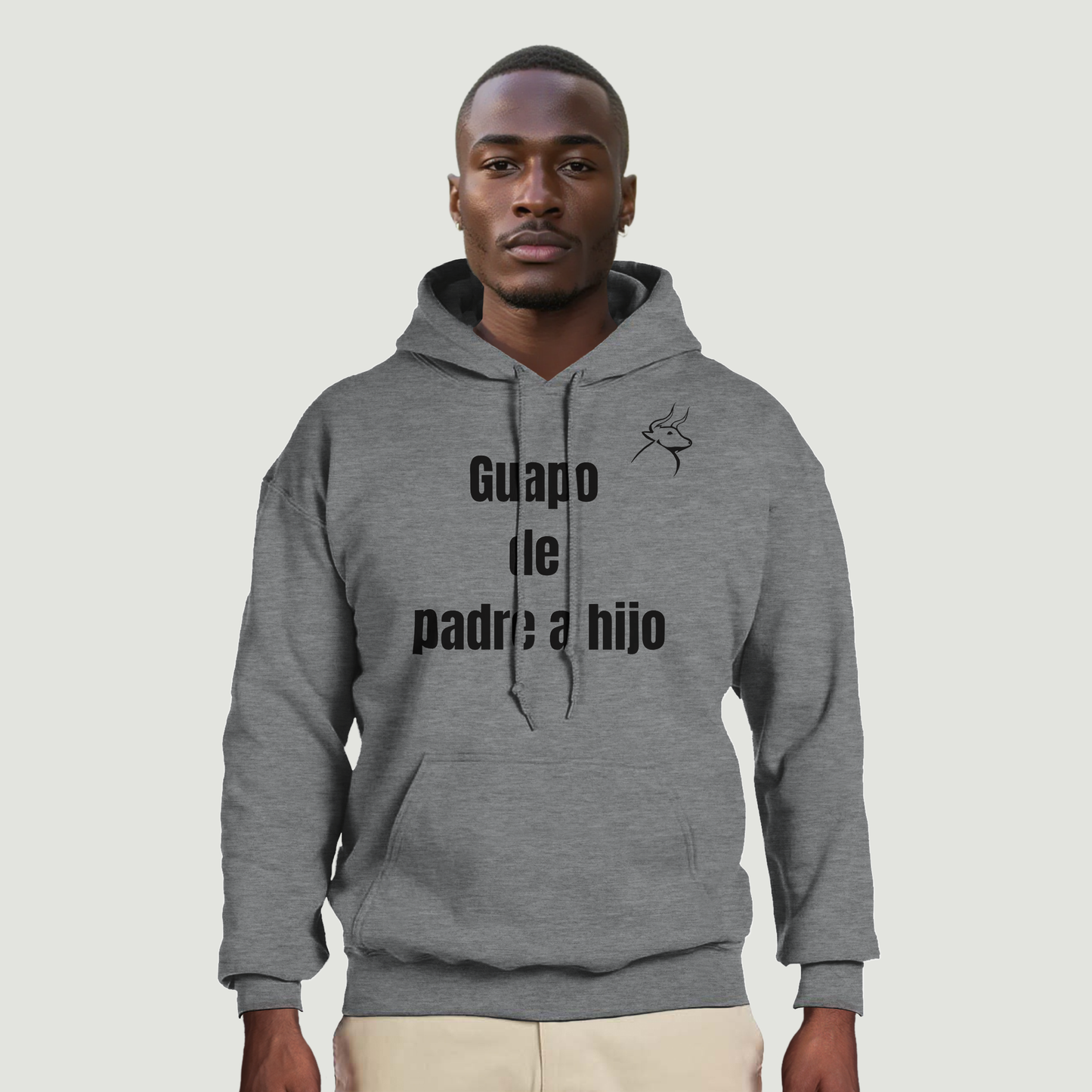 Sudadera Con Capucha Padre - Diseño "Guapo de padre a hijo"