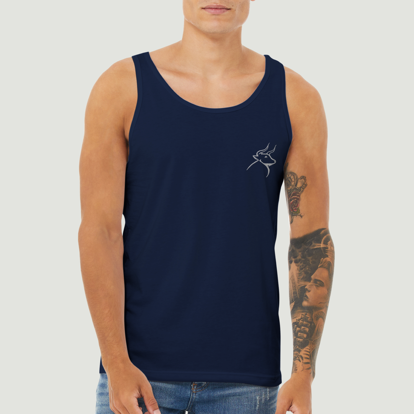 Camiseta Sin Mangas De Hombre – Algodón Peinado