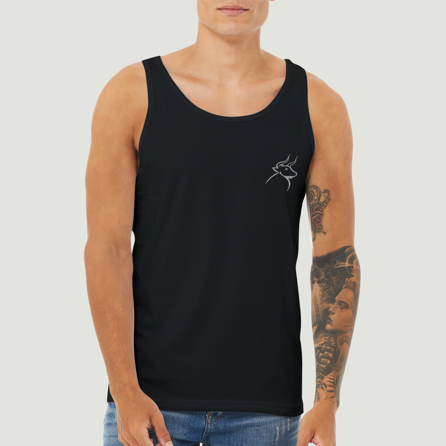 Camiseta Sin Mangas De Hombre – Algodón Peinado