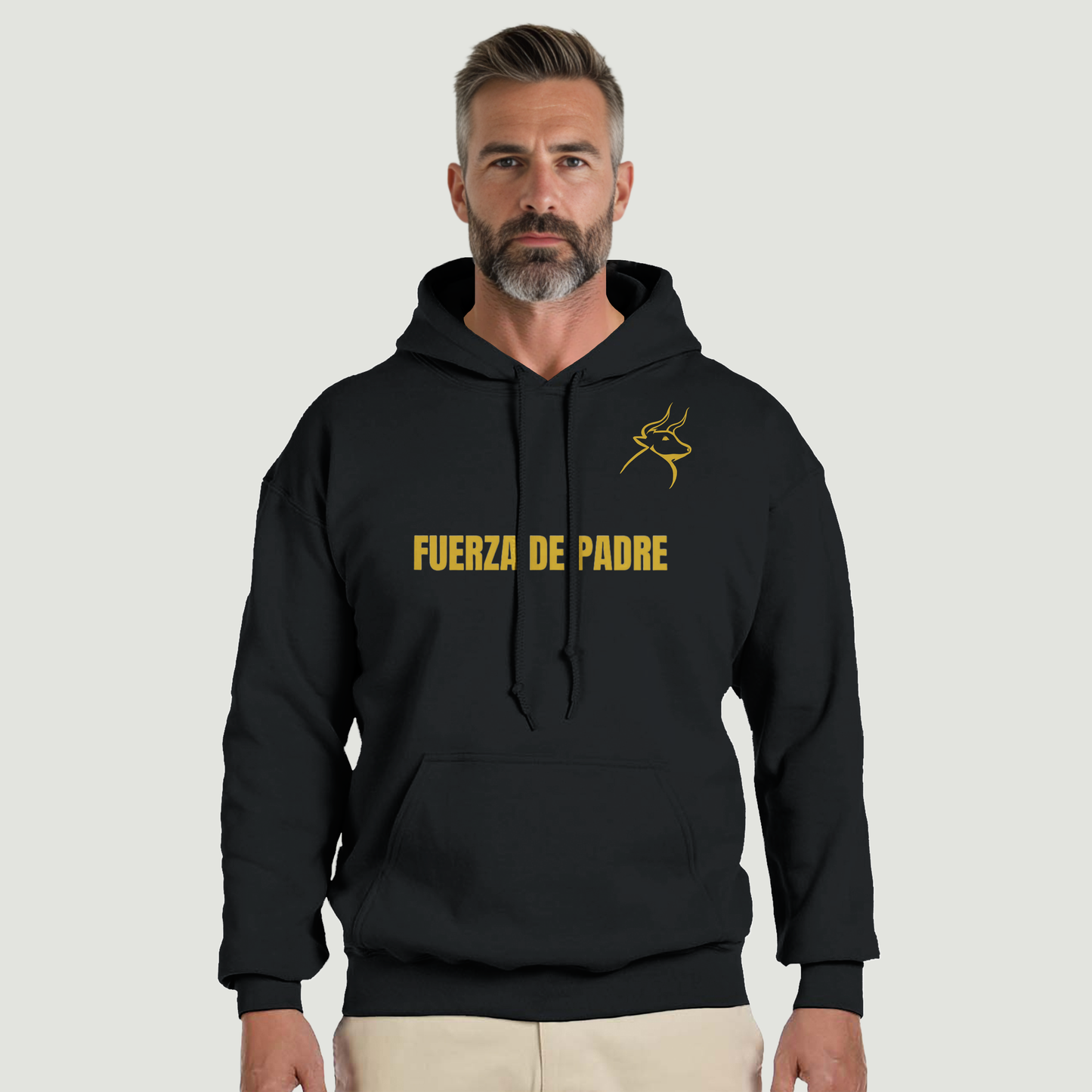 Sudadera Con Capucha Padre - Diseño "FUERZA DE PADRE"