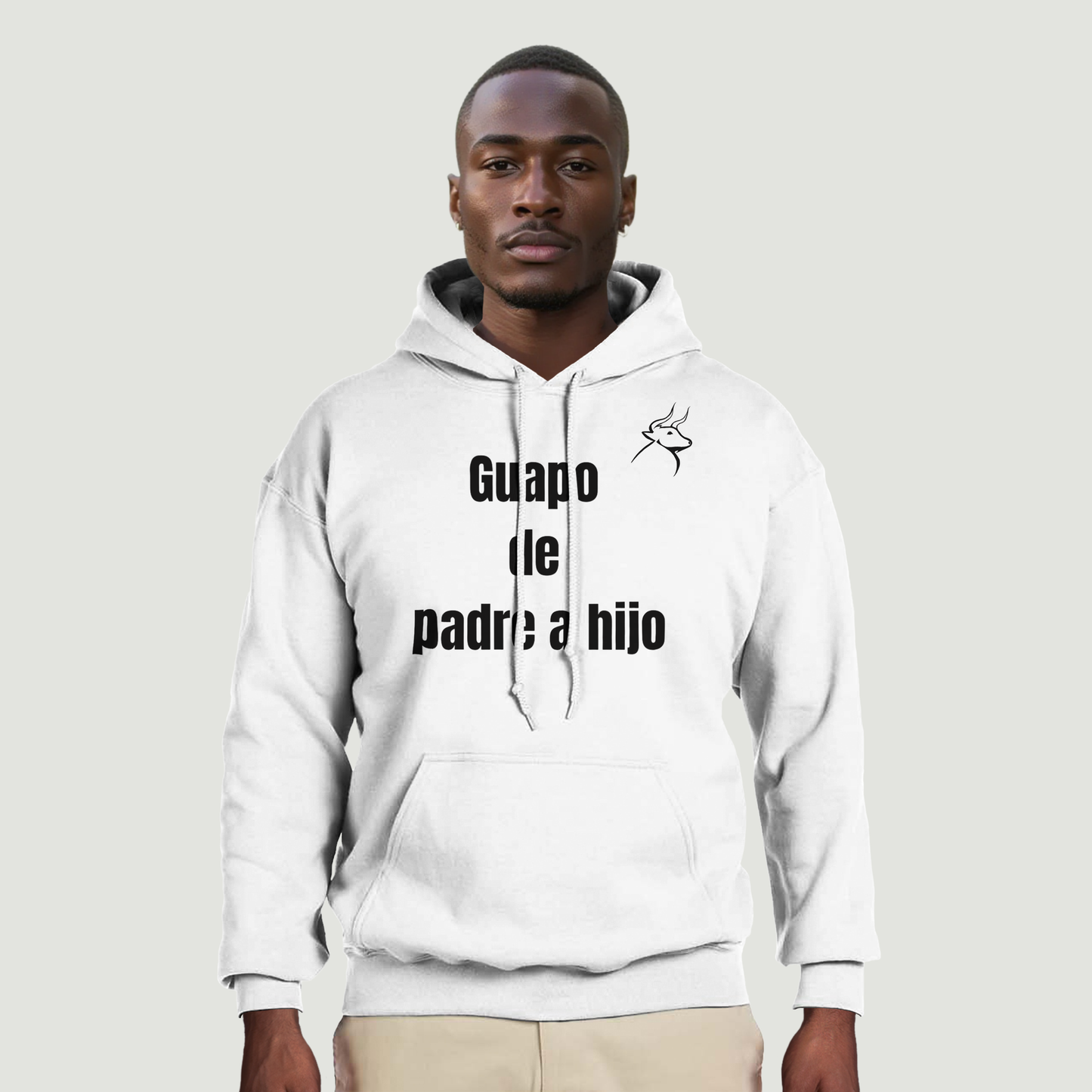 Sudadera Con Capucha Padre - Diseño "Guapo de padre a hijo"