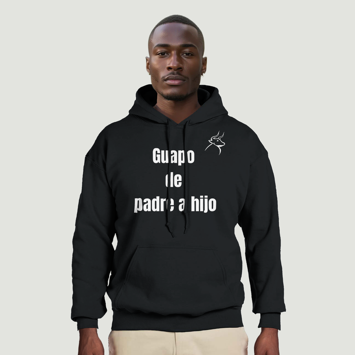 Sudadera Con Capucha Padre - Diseño "Guapo de padre a hijo"