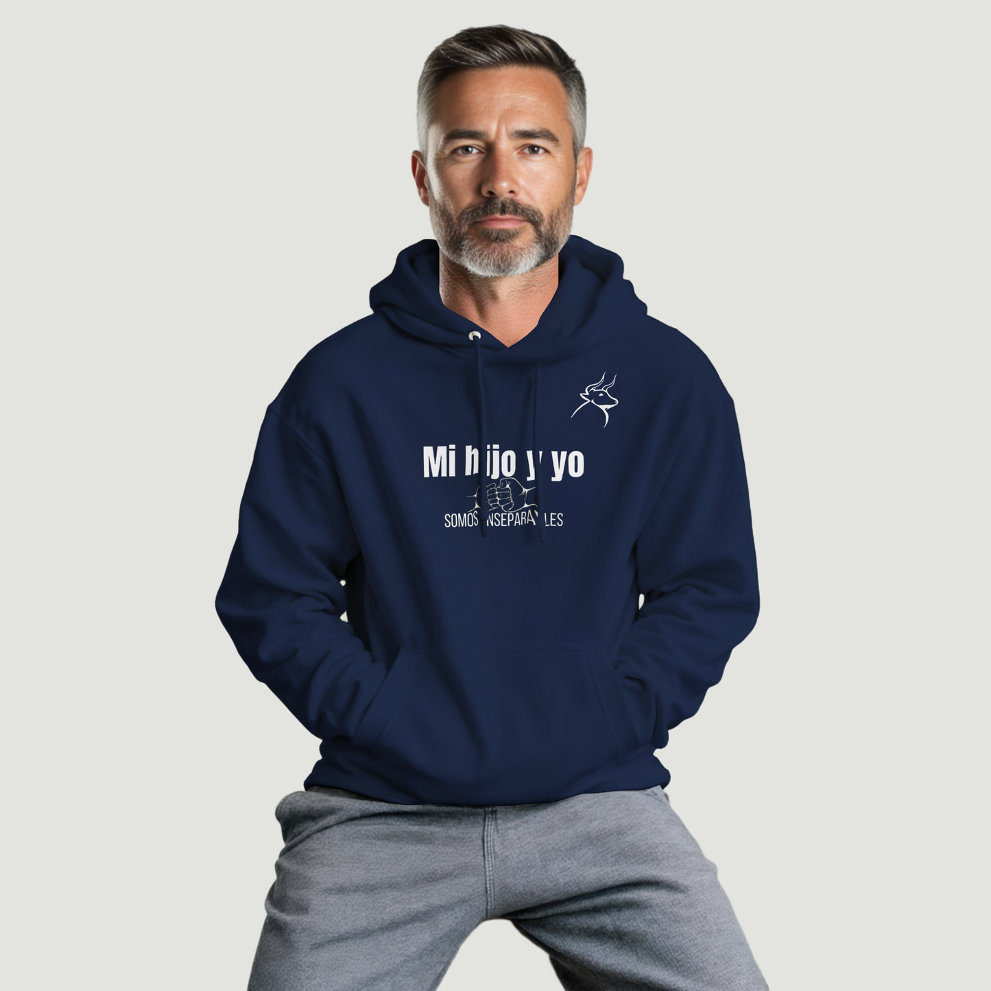 Sudadera Con Capucha Padre - Diseño "Mi hijo y yo SOMOS INSEPARABLES"