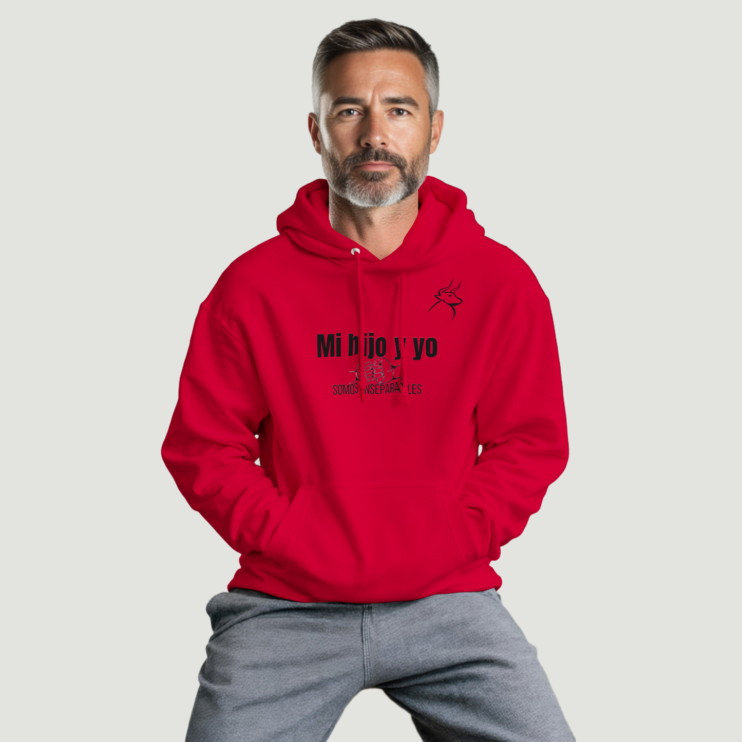 Sudadera Con Capucha Padre - Diseño "Mi hijo y yo SOMOS INSEPARABLES"
