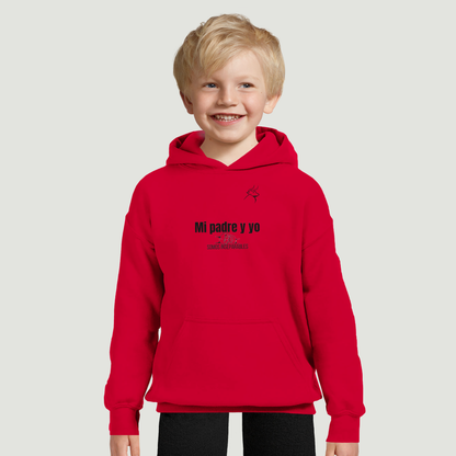 Sudadera Con Capucha Niño - Diseño "Mi padre y yo SOMOS INSEPARABLES"
