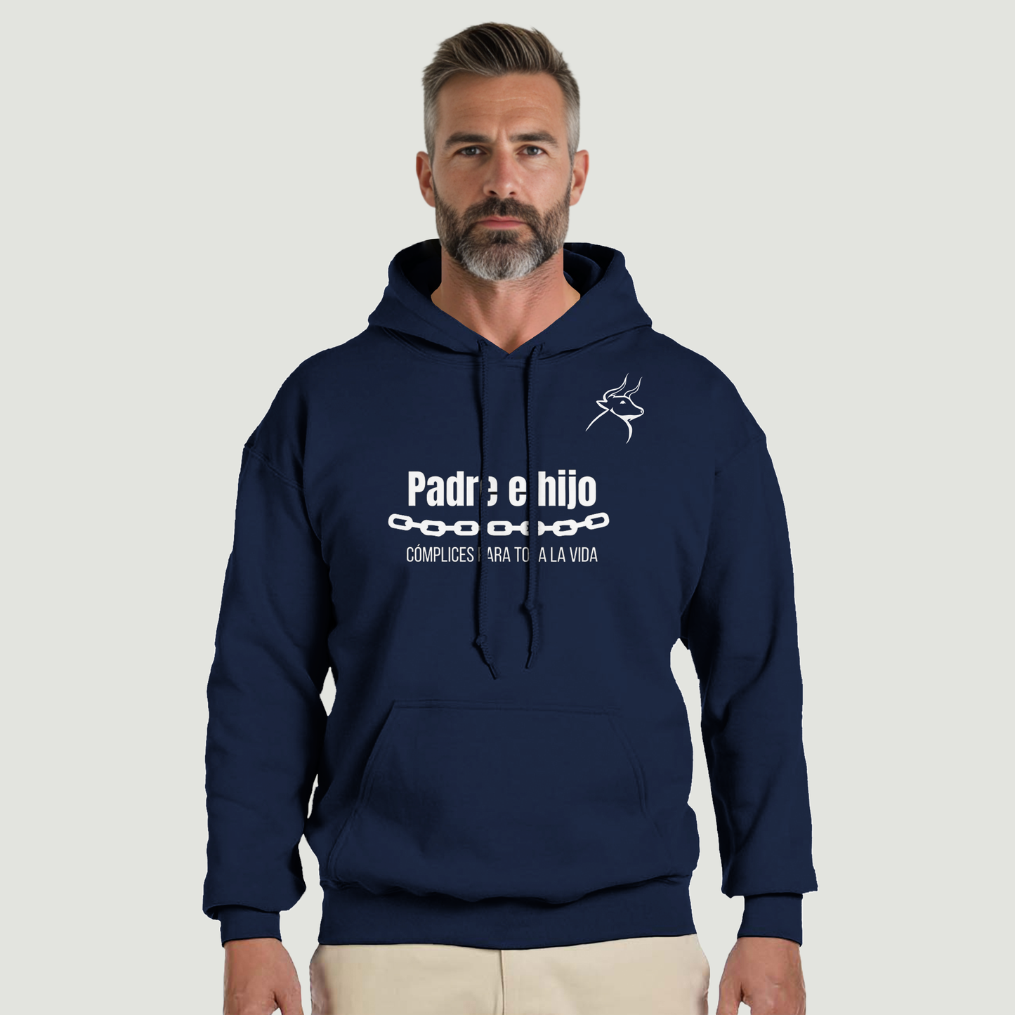 Sudadera Con Capucha Padre - Diseño "Padre e hijo CÓMPLICES PARA TODA LA VIDA"