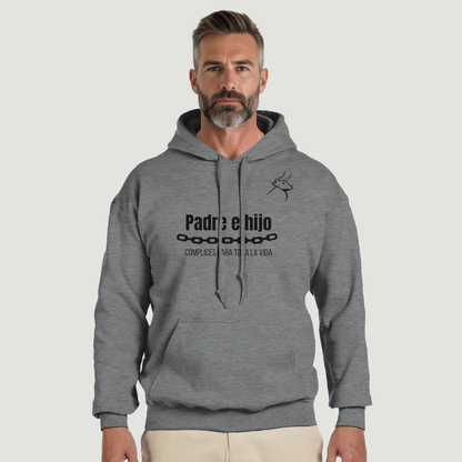 Sudadera Con Capucha Padre - Diseño "Padre e hijo CÓMPLICES PARA TODA LA VIDA"