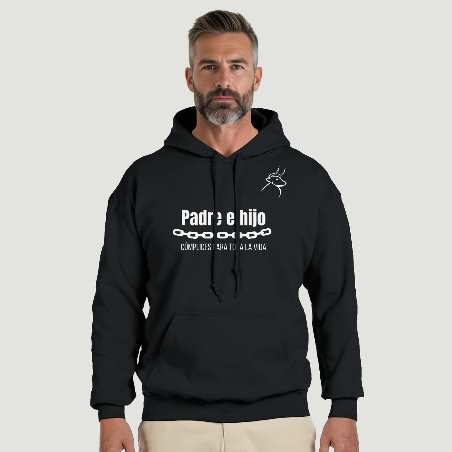 Sudadera Con Capucha Padre - Diseño "Padre e hijo CÓMPLICES PARA TODA LA VIDA"