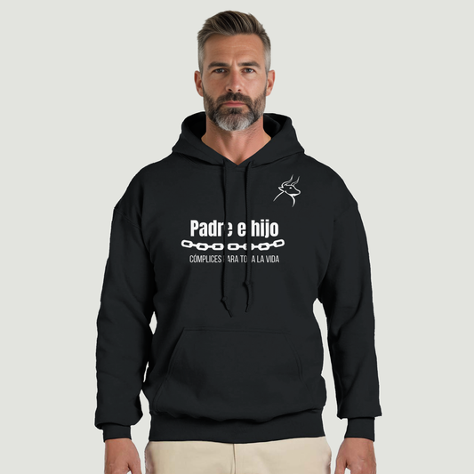 Sudadera Con Capucha Padre - Diseño "Padre e hijo CÓMPLICES PARA TODA LA VIDA"