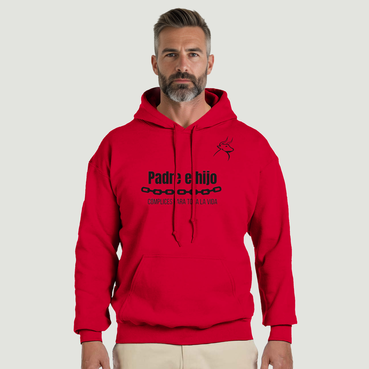 Sudadera Con Capucha Padre - Diseño "Padre e hijo CÓMPLICES PARA TODA LA VIDA"
