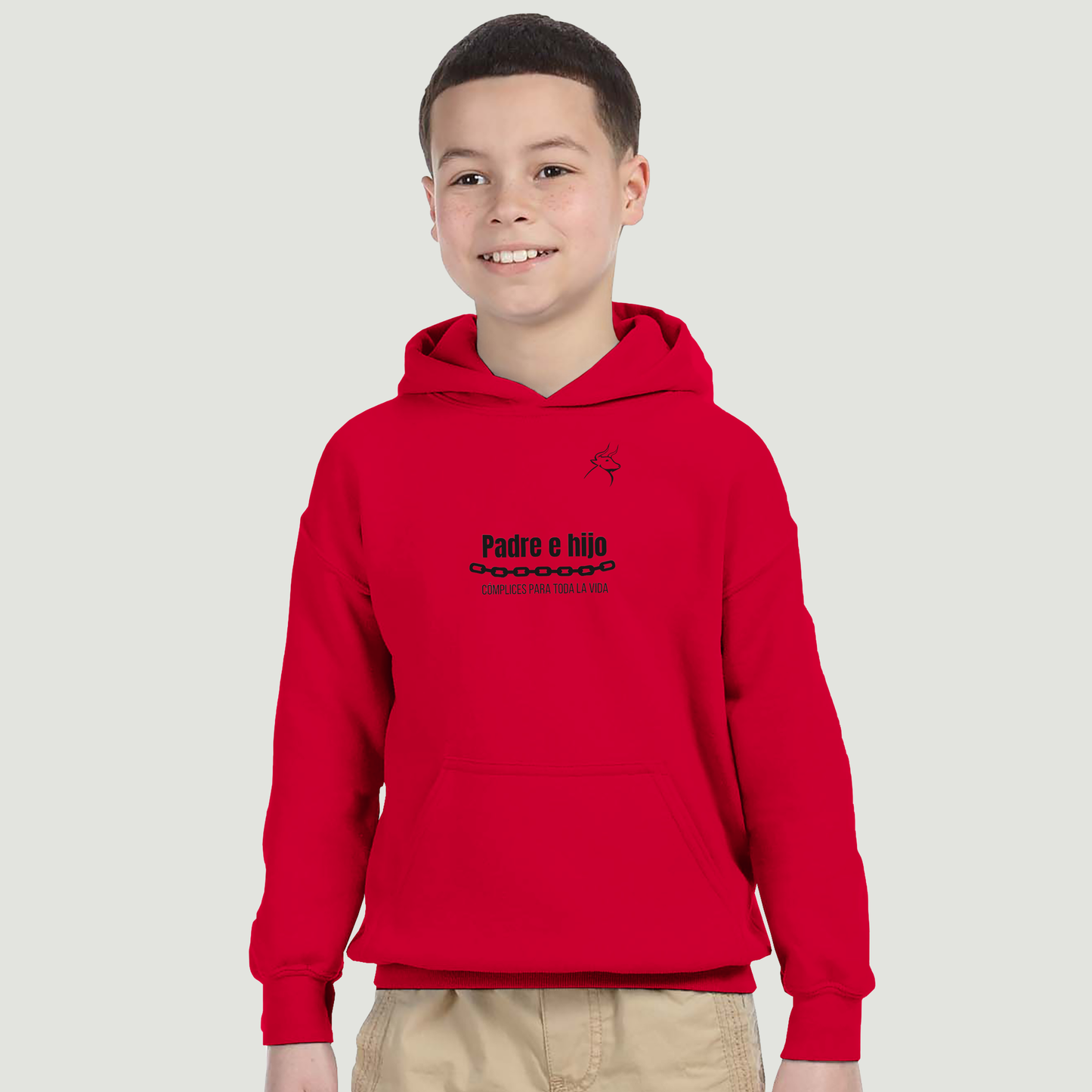 Sudadera Con Capucha Niño - Diseño "Padre e hijo CÓMPLICES PARA TODA LA VIDA"