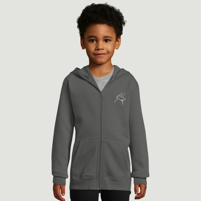 Sudadera Con Capucha De Niño Con Cremallera - Algodón Hilado en Anillo, y Poliéster