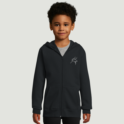 Sudadera Con Capucha De Niño Con Cremallera - Algodón Hilado en Anillo, y Poliéster