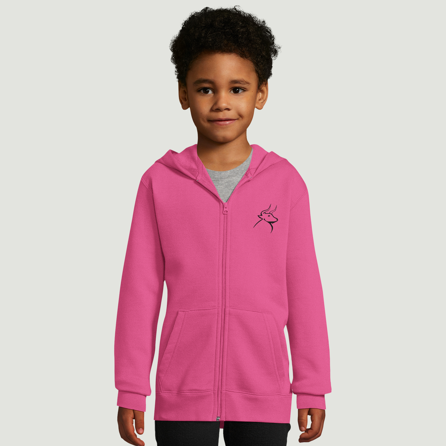 Sudadera Con Capucha De Niño Con Cremallera - Algodón Hilado en Anillo, y Poliéster