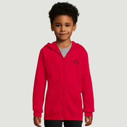 Sudadera Con Capucha De Niño Con Cremallera - Algodón Hilado en Anillo, y Poliéster