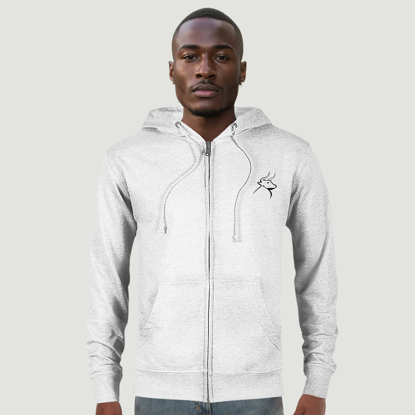 Sudadera Con Capucha De Hombre Con Cremallera - Algodón Orgánico y Poliéster Reciclado