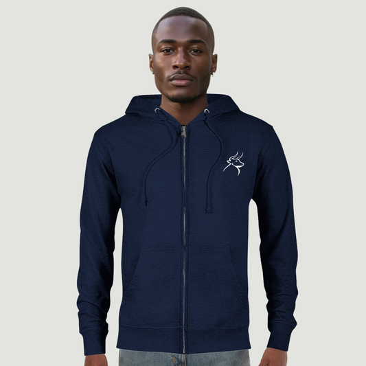 Sudadera Con Capucha De Hombre Con Cremallera - Algodón Orgánico y Poliéster Reciclado