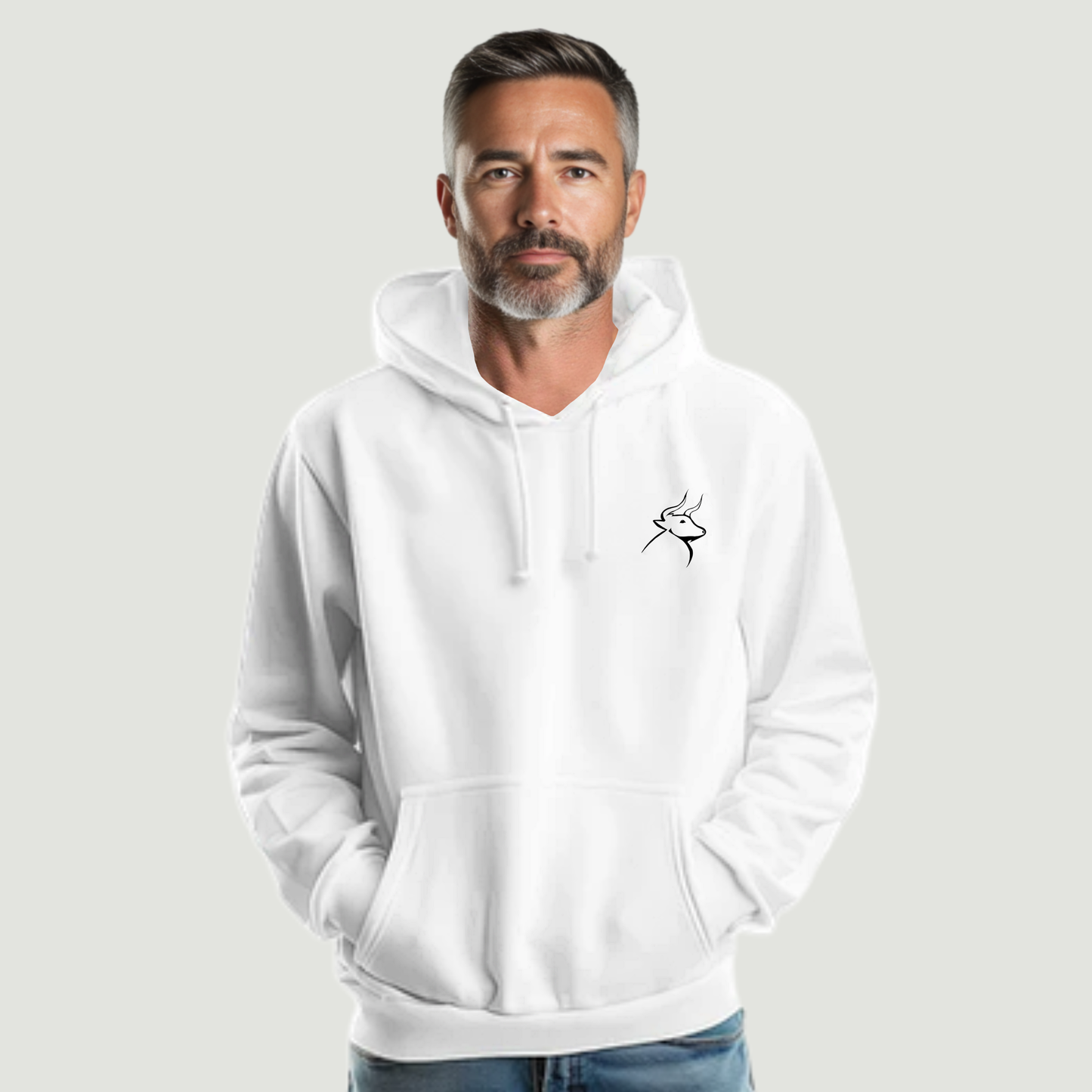 Sudadera Con Capucha De Hombre – Algodón Hilado en Anillo