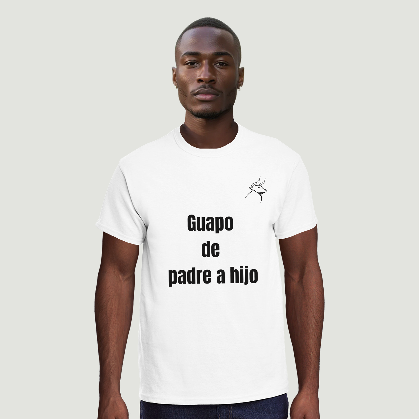 Camiseta Padre - Diseño "Guapo de padre a hijo"