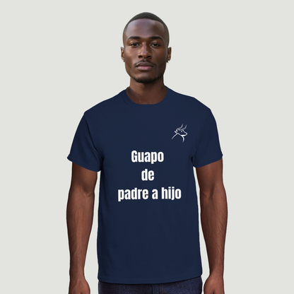 Camiseta Padre - Diseño "Guapo de padre a hijo"