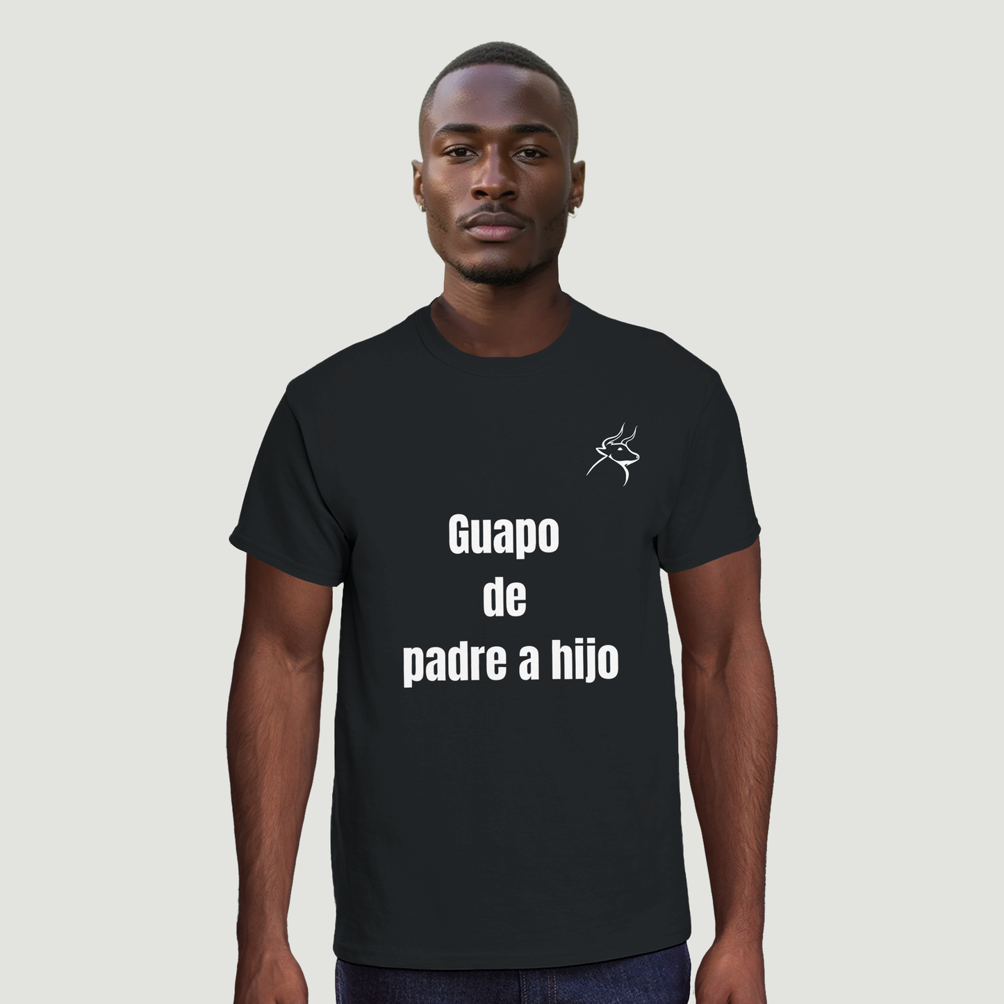 Camiseta Padre - Diseño "Guapo de padre a hijo"