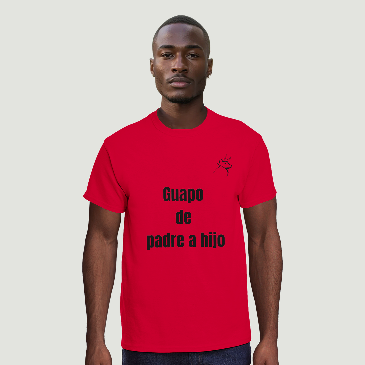 Camiseta Padre - Diseño "Guapo de padre a hijo"
