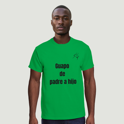 Camiseta Padre - Diseño "Guapo de padre a hijo"