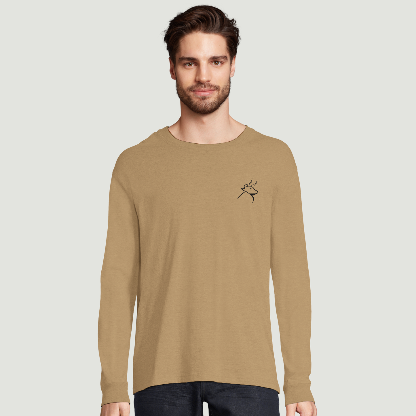 Camiseta De Hombre De Manga Larga – Algodón en Conversión Ecológica