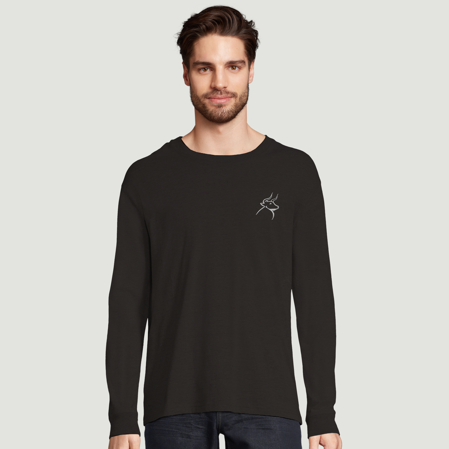 Camiseta De Hombre De Manga Larga – Algodón en Conversión Ecológica