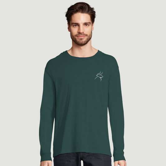 Camiseta De Hombre De Manga Larga – Algodón en Conversión Ecológica