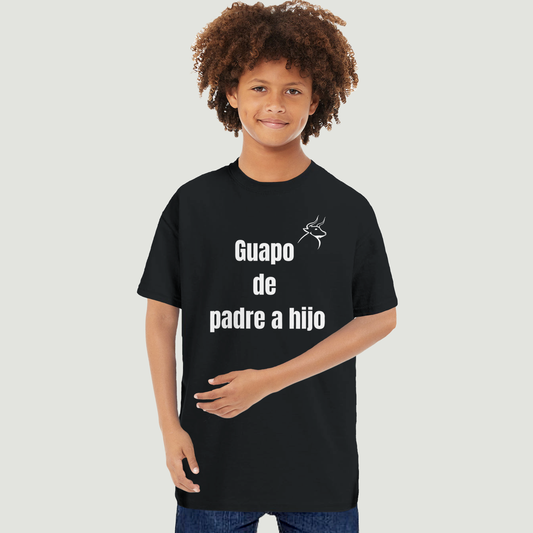 Camiseta Niño - Diseño "Guapo de padre a hijo"