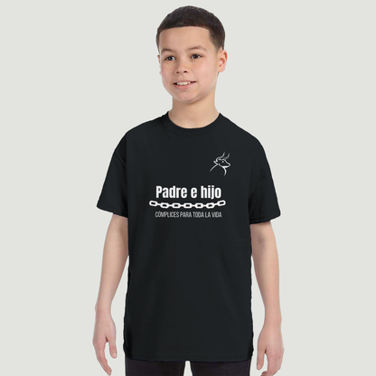 Camiseta Niño - Diseño "Padre e hijo CÓMPLICES PARA TODA LA VIDA"