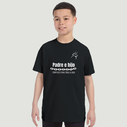 Camiseta Niño - Diseño "Padre e hijo CÓMPLICES PARA TODA LA VIDA"