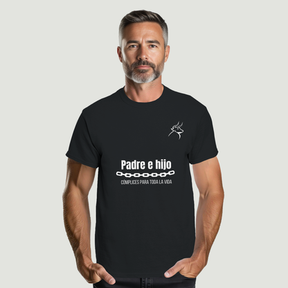 Camiseta Padre - Diseño "Padre e hijo CÓMPLICES PARA TODA LA VIDA"