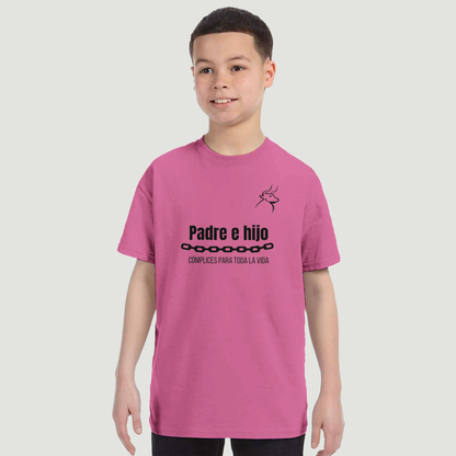 Camiseta Niño - Diseño "Padre e hijo CÓMPLICES PARA TODA LA VIDA"