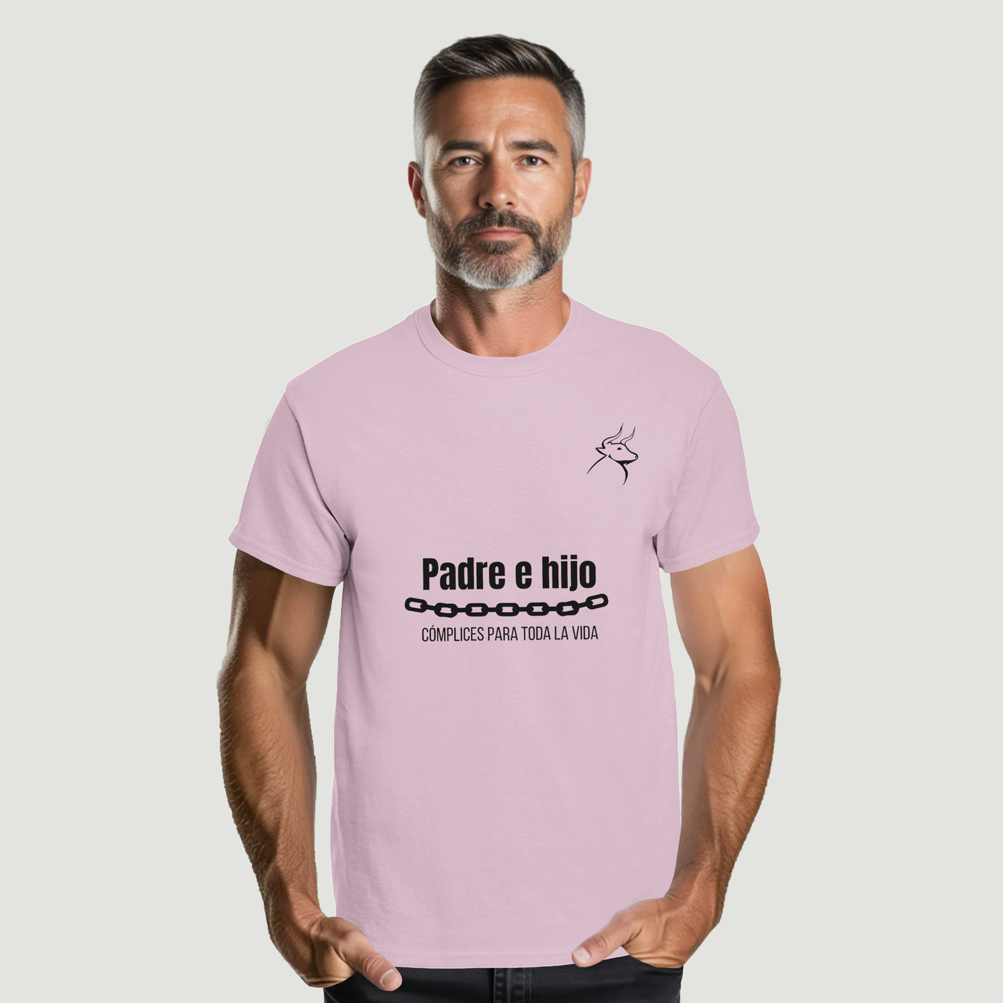 Camiseta Padre - Diseño "Padre e hijo CÓMPLICES PARA TODA LA VIDA"