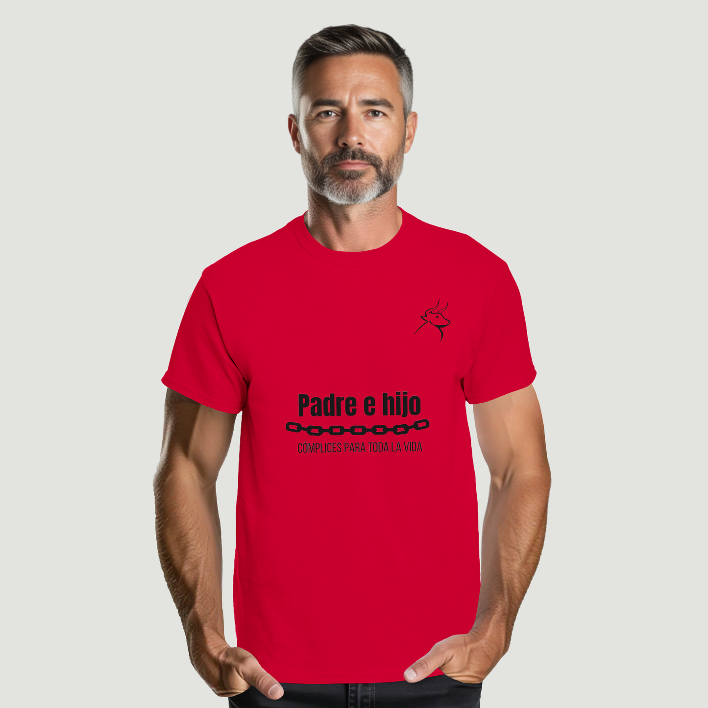 Camiseta Padre - Diseño "Padre e hijo CÓMPLICES PARA TODA LA VIDA"