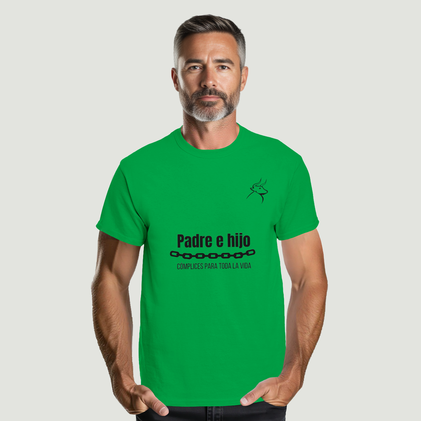 Camiseta Padre - Diseño "Padre e hijo CÓMPLICES PARA TODA LA VIDA"