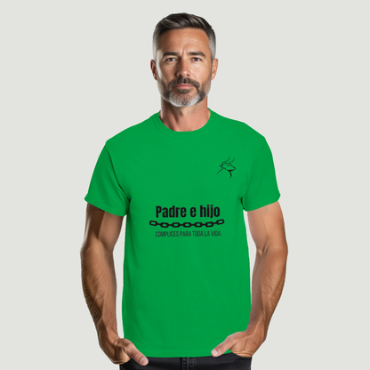 Camiseta Padre - Diseño "Padre e hijo CÓMPLICES PARA TODA LA VIDA"