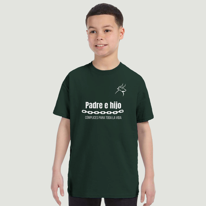 Camiseta Niño - Diseño "Padre e hijo CÓMPLICES PARA TODA LA VIDA"