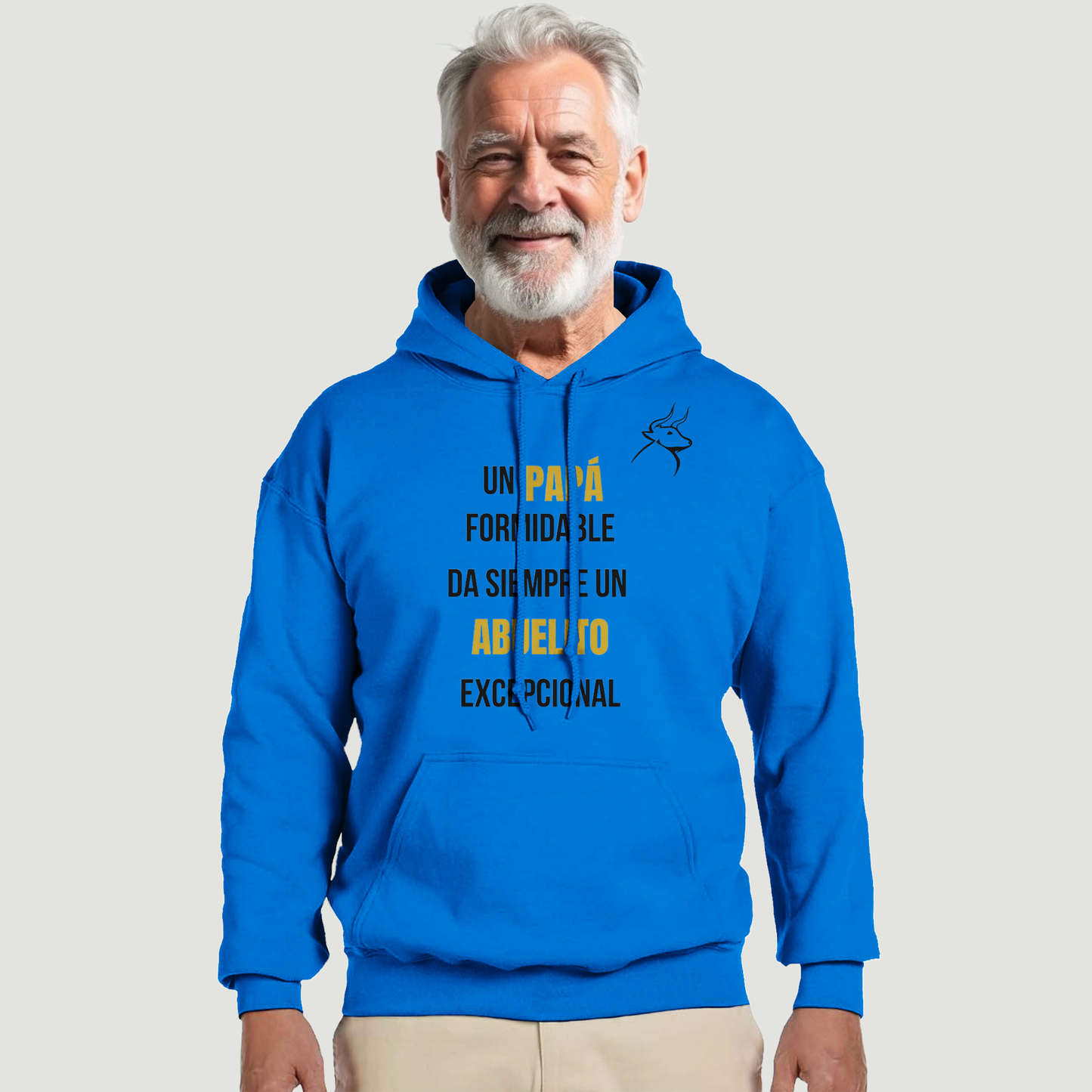 Sudadera Con Capucha Abuelo - Diseño "Un PAPÁ formidable da siempre un ABUELITO excepcional"