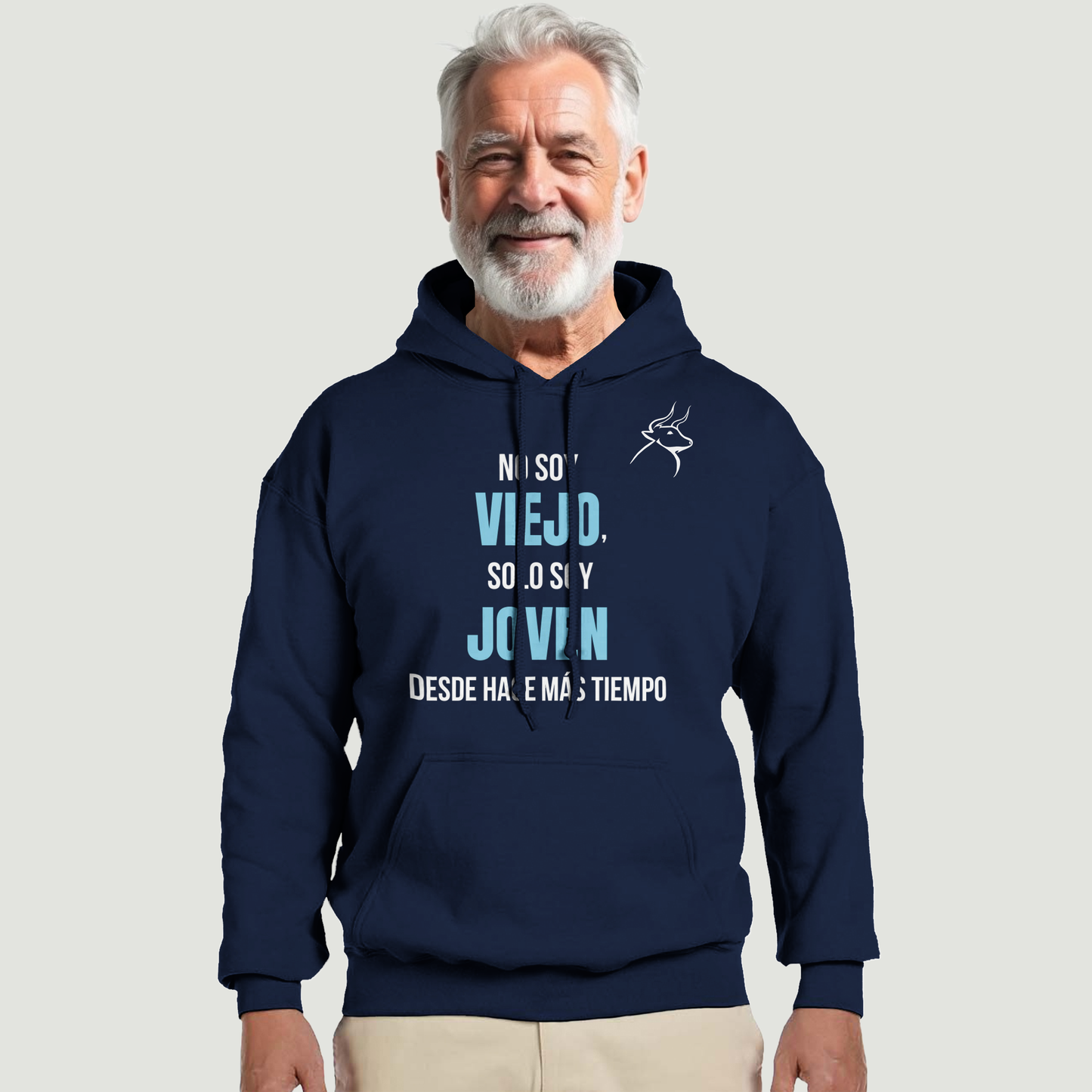 Sudadera Con Capucha Abuelo - Diseño "No soy VIEJO, solo soy JOVEN desde hace más tiempo"