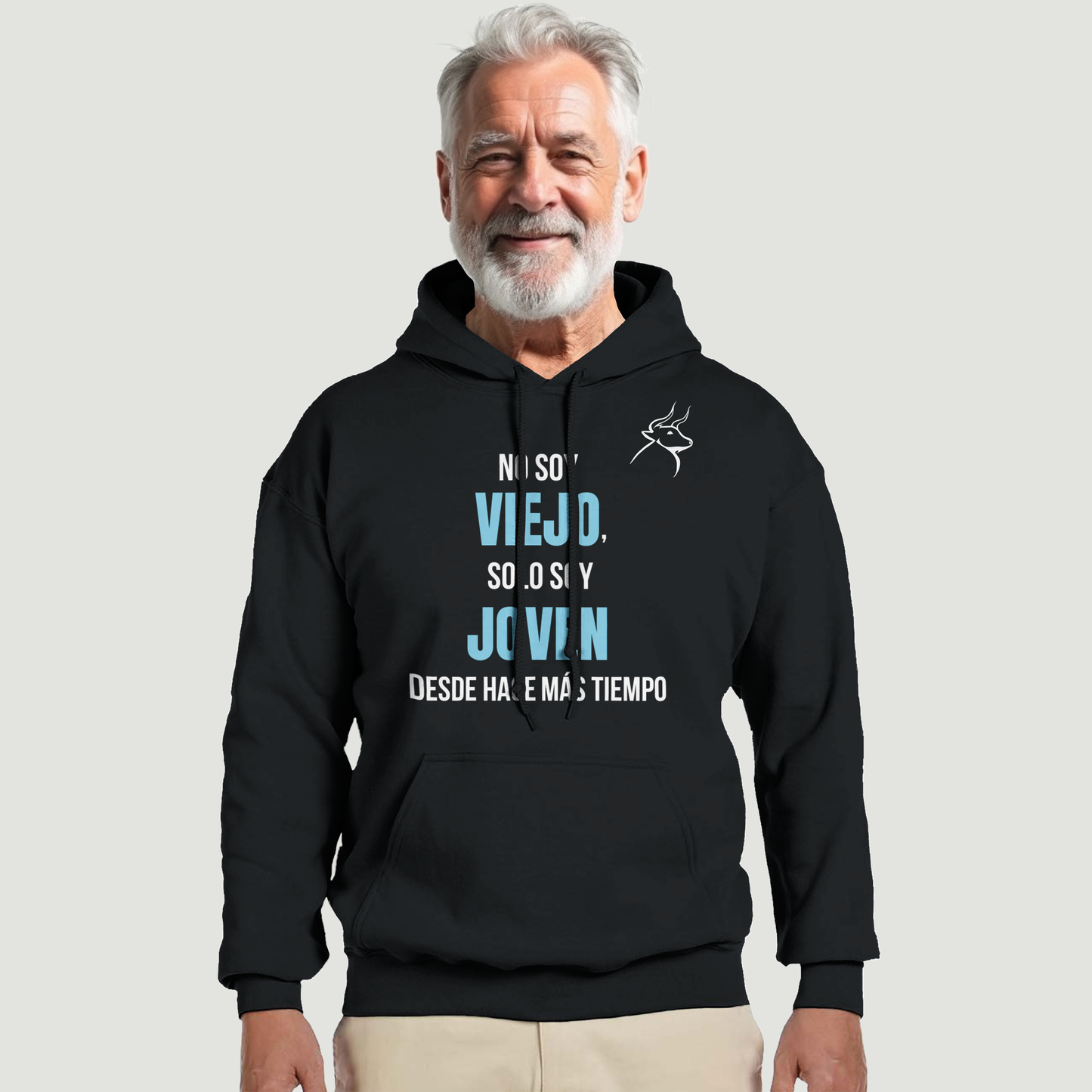 Sudadera Con Capucha Abuelo - Diseño "No soy VIEJO, solo soy JOVEN desde hace más tiempo"