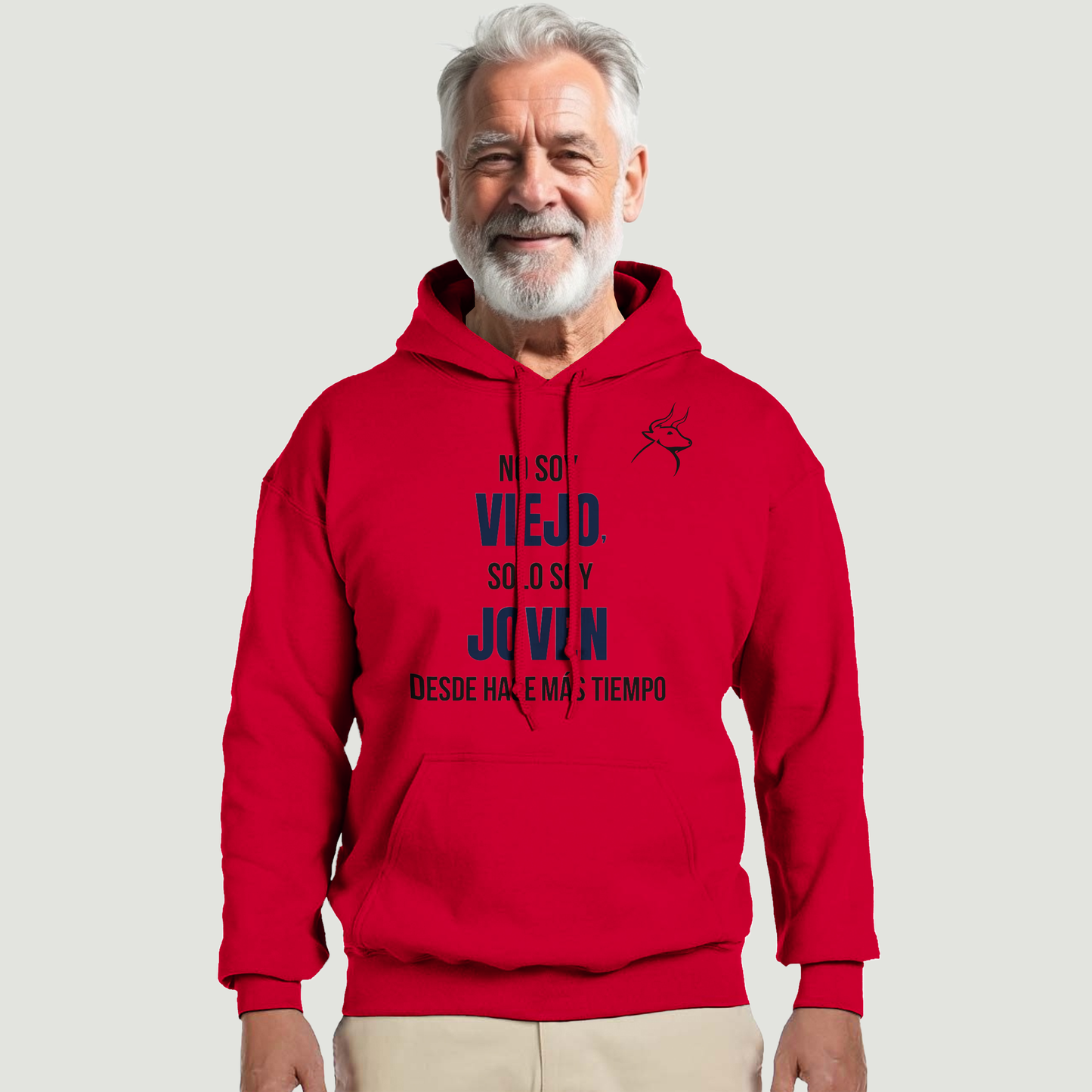 Sudadera Con Capucha Abuelo - Diseño "No soy VIEJO, solo soy JOVEN desde hace más tiempo"