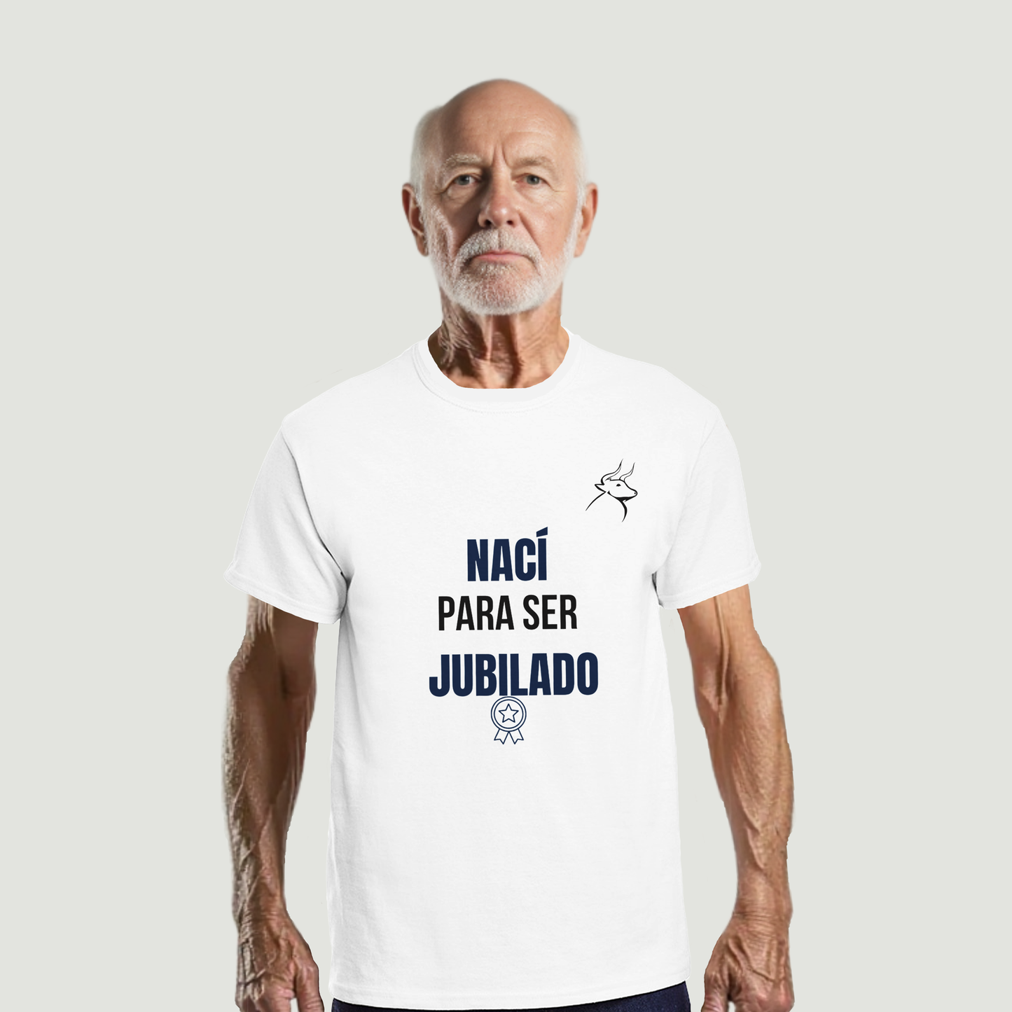 Camiseta Abuelo - Diseño "NACÍ PARA SER JUBILADO"