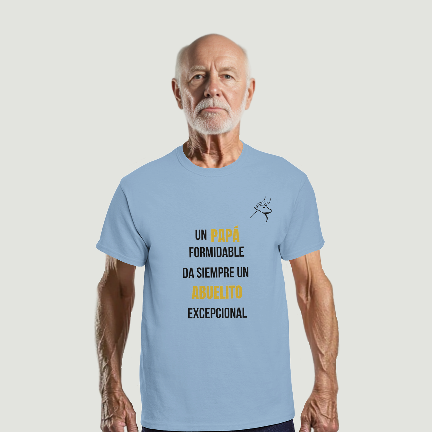 Camiseta Abuelo - Diseño "Un PAPÁ formidable da siempre un ABUELITO excepcional"