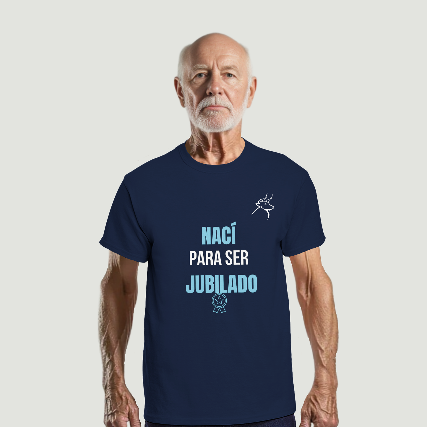 Camiseta Abuelo - Diseño "NACÍ PARA SER JUBILADO"