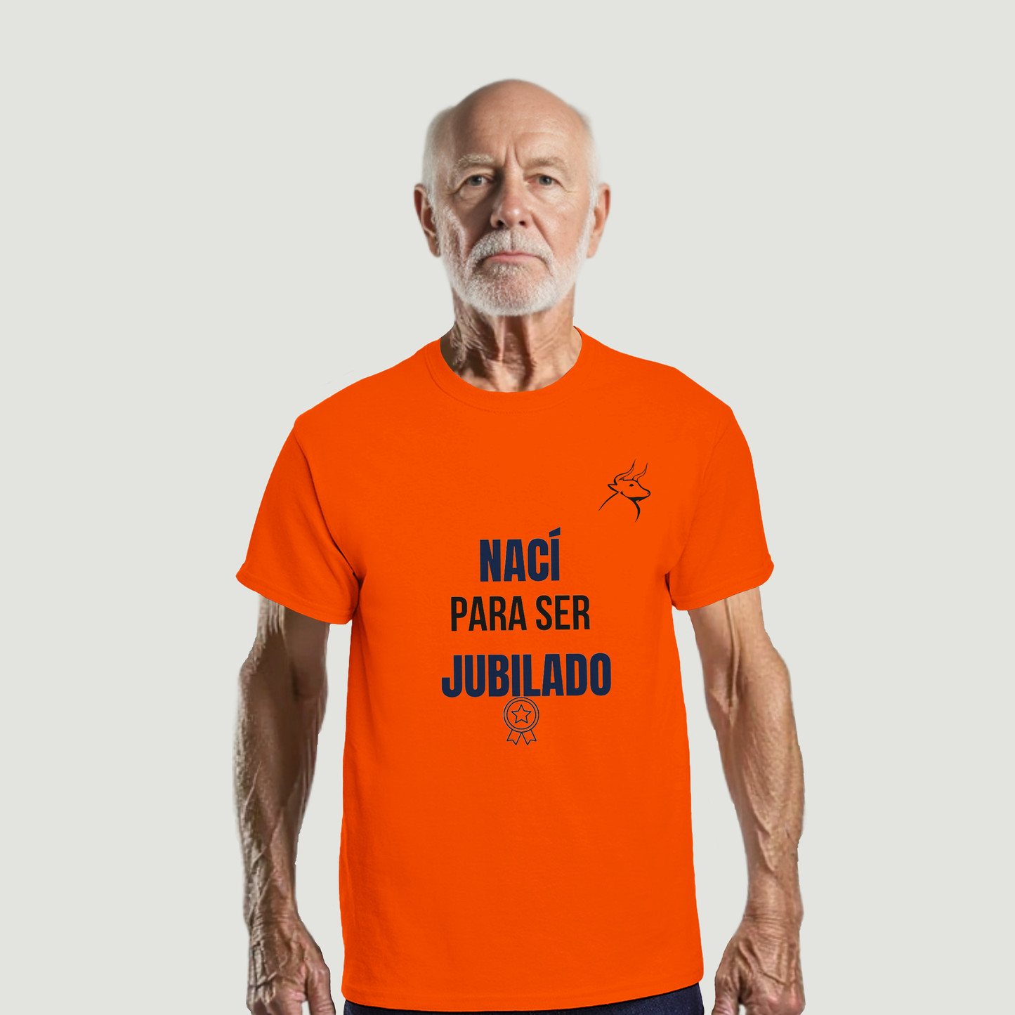 Camiseta Abuelo - Diseño "NACÍ PARA SER JUBILADO"