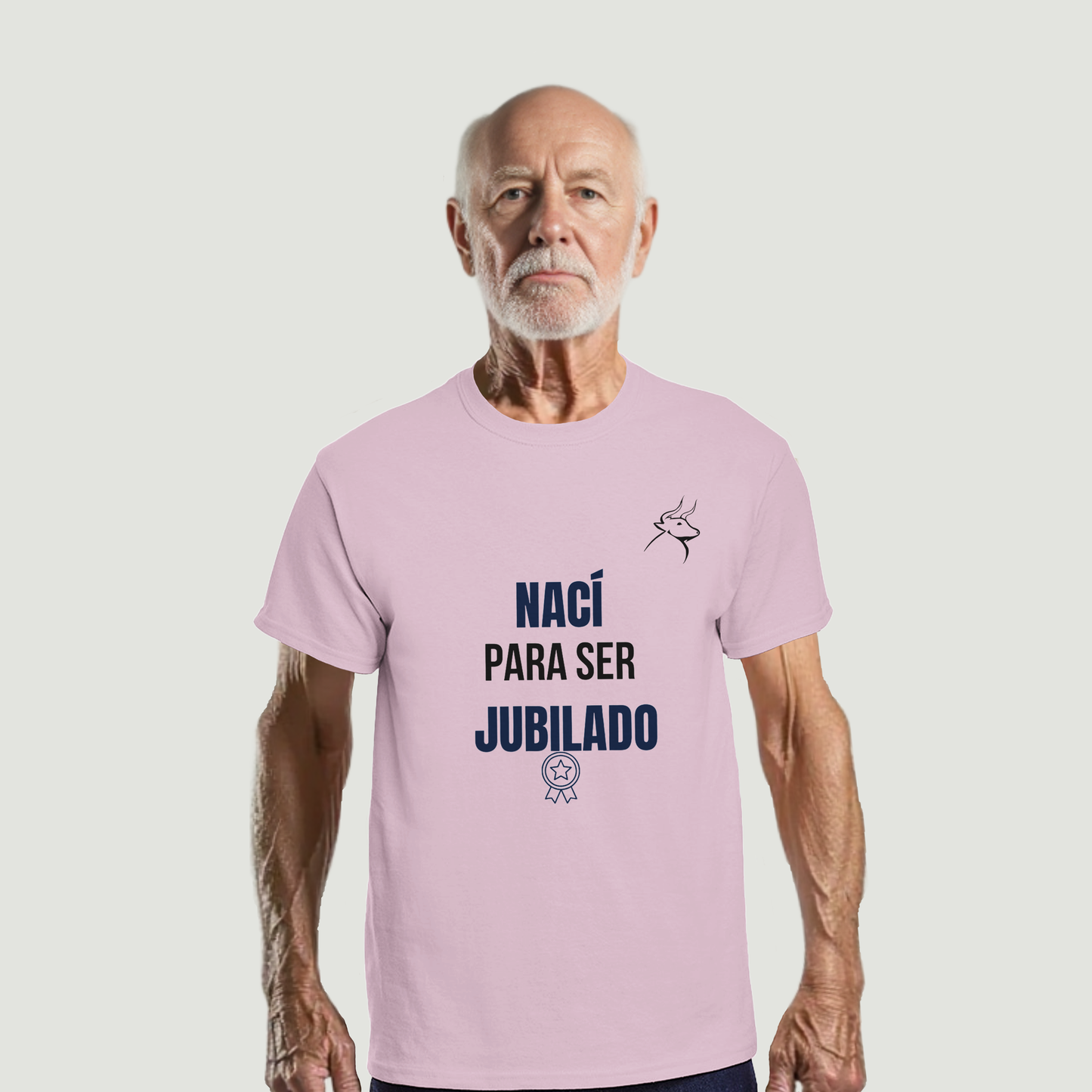 Camiseta Abuelo - Diseño "NACÍ PARA SER JUBILADO"