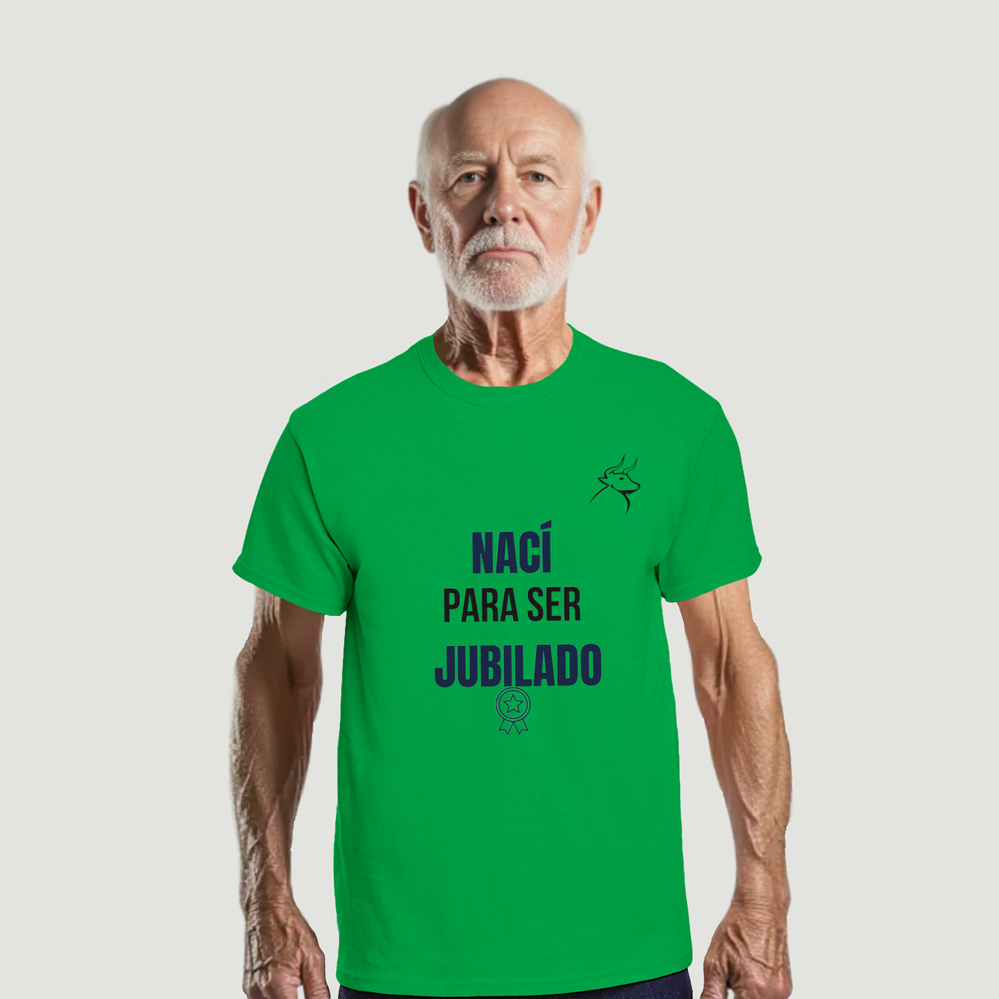 Camiseta Abuelo - Diseño "NACÍ PARA SER JUBILADO"